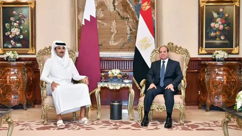 السيسي يستقبل أمير دولة قطر لمناقشة التصعيد العسكري الإسرائيلي