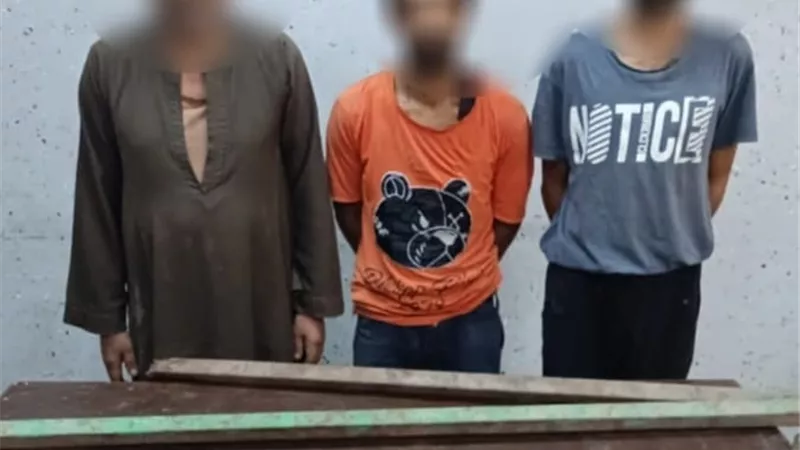 ضبط المتهمين بسرقة أجزاء من السور الحديدى لمحور صفط اللبن