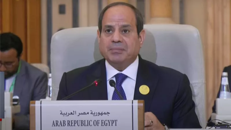 «الوقف الفوري لإطلاق النار بلا قيد أو شرط.. التوصل لصيغة لتسوية الصراع».. مطالب ومحاور كلمة الرئيس بقمة «الرياض»