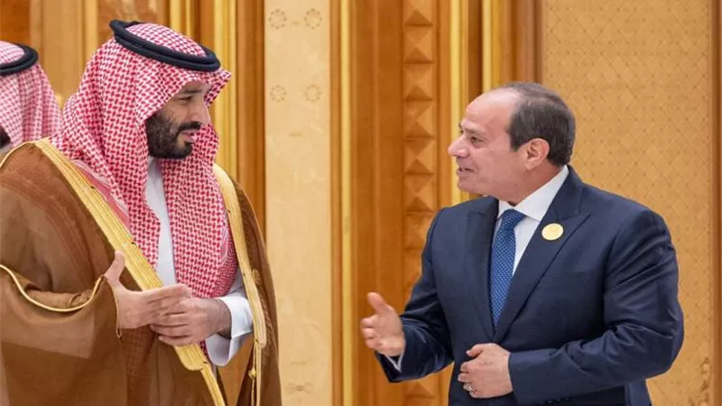 الرئيس السيسى يلتقى مع ولى العهد السعودى فى الرياض