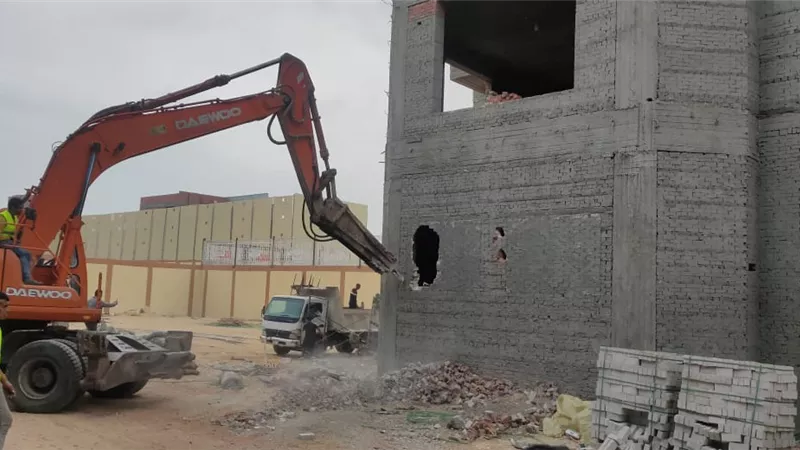 إزالة تعديات علي الاراضي الزراعية بمساحه ١٢ فدان بابو النمرس