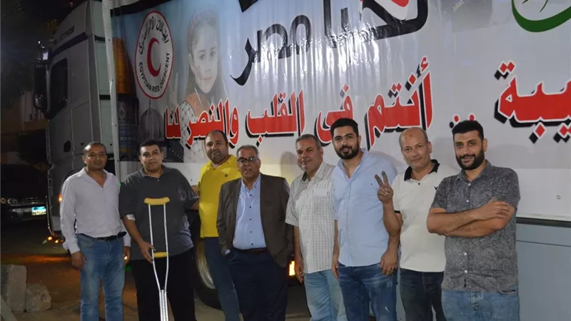 عبور مساعدات نقابة مهندسي الدقهلية إلى الأراضي الفلسطينية المحتلة