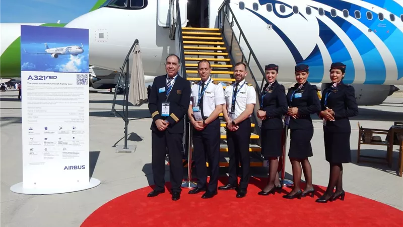 مصر للطيران تشارك بأحدث طائراتها من طراز أيرباص A321neo