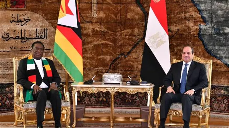 الرئيس السيسي ونظيره الزيمبابوي يتفقان على تطوير التعاون بالزراعة