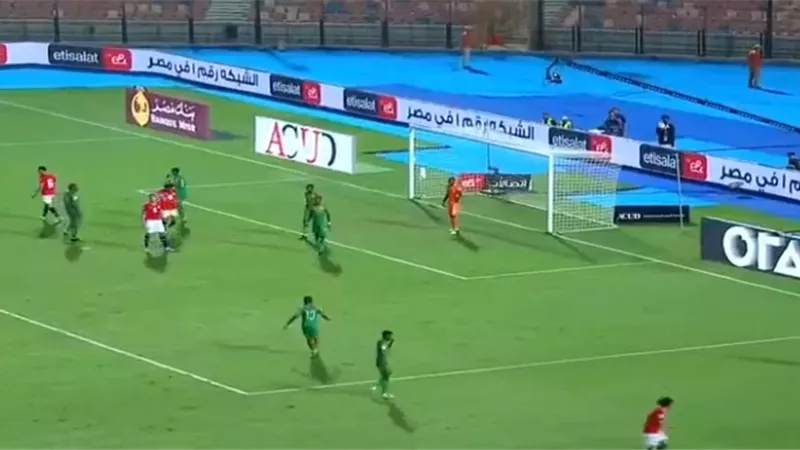 منتخب مصر يتقدم على جيبوتى بهدفين بالشوط الاول.. فيديو