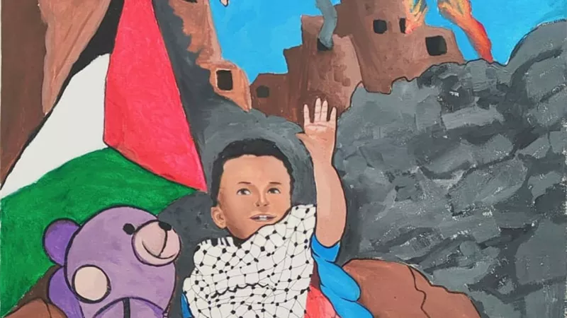 مركز تطويرالطلاب الوافدين ينظم ورشة «بورتريه» تضامنا مع أطفال غزه
