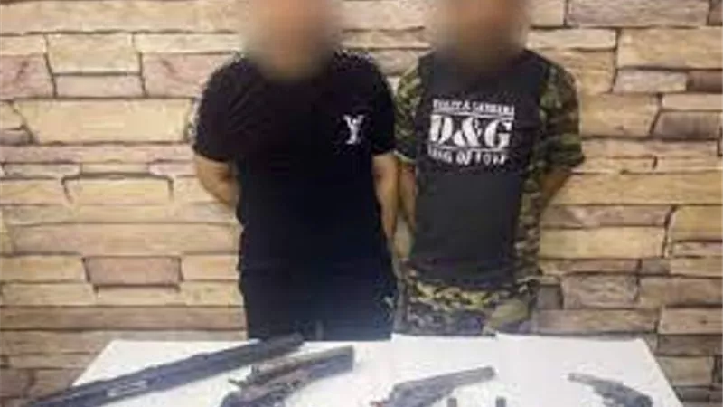حبس 3 عاطلين بحوزتهم أسلحة نارية بالمرج