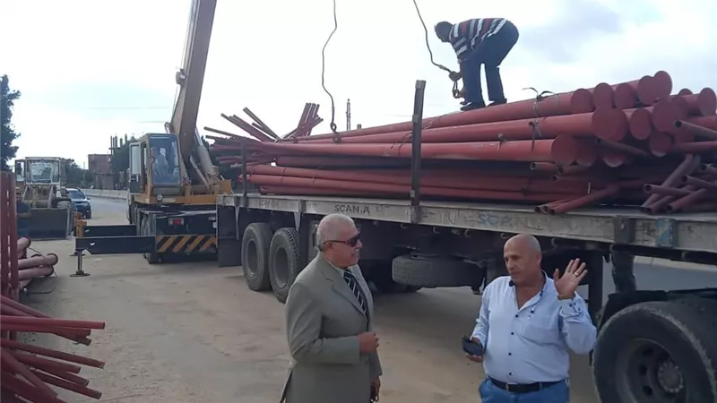 الصناديلى يتابع توسعة طريق أبوحاكم الجديد لتحقيق السيولة المرورية