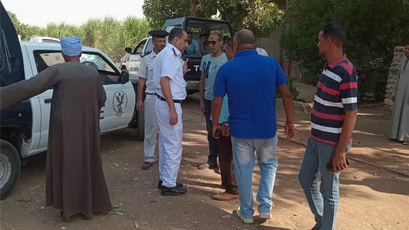 إزالة 5 حالات تعدى تصنيع طوب لبن وبناء بالزينية شمال الأقصر