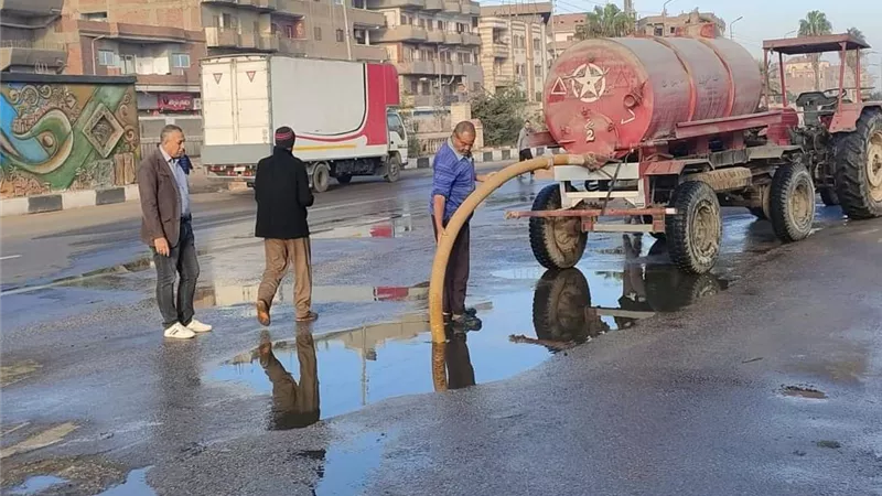 شفط مياه الأمطار ورى نباتات الزينة ب3 وحدات محلية بالزقازيق