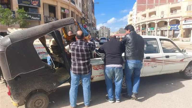 دمياط الجديدة: حملة مكثفة للقضاء على ظاهرة التوك توك بالمدينة