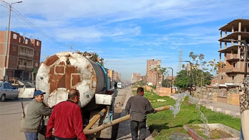 رفع كفاءة الطرق العامة الرئيسية لمداخل مدينة الزقازيق