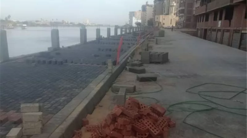 تكثيف العمل بالممشي الجديد بالدقهلية