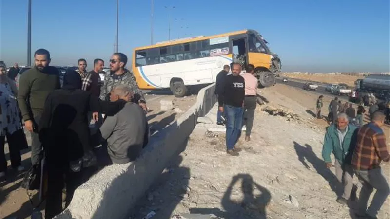 ننشر أسماء الـ22 مصاب فى حادث أتوبيس مجلس أمناء مدينة بدر.. فيديو