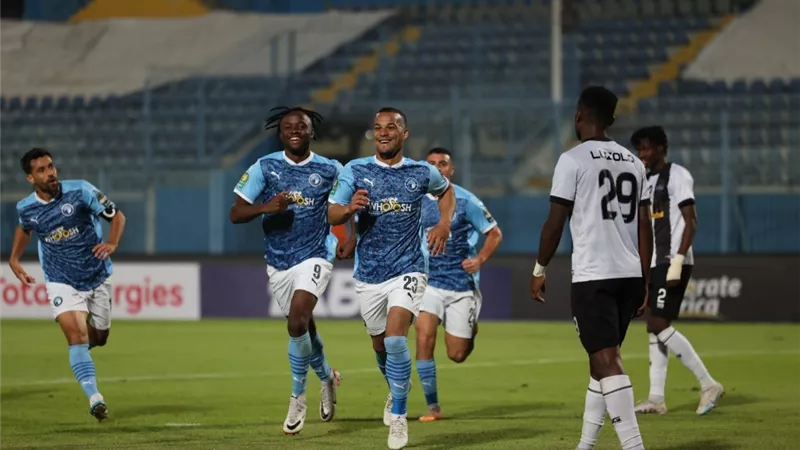 بيراميدز يتقدم على مازيمبى الكونغولى بهدف لاكاى فى الشوط الثانى