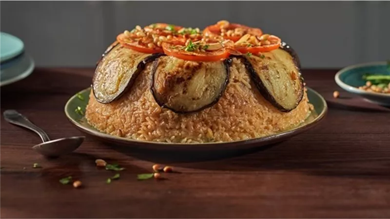 وصفة مقلوبة الباذنجان
