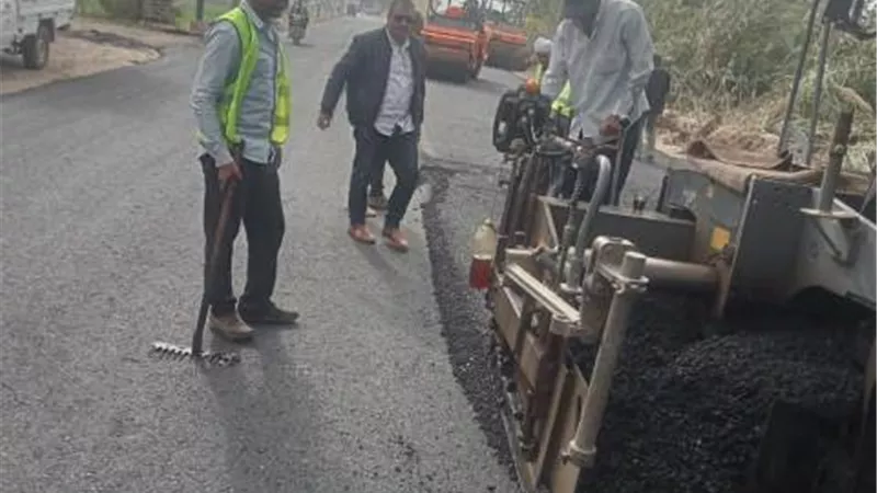 محافظ كفر الشيخ يتابع أعمال رصف طريق 