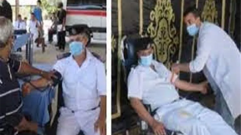 شارك فيها رجال الشرطة.. حملة للتبرع بالدم بسوهاج