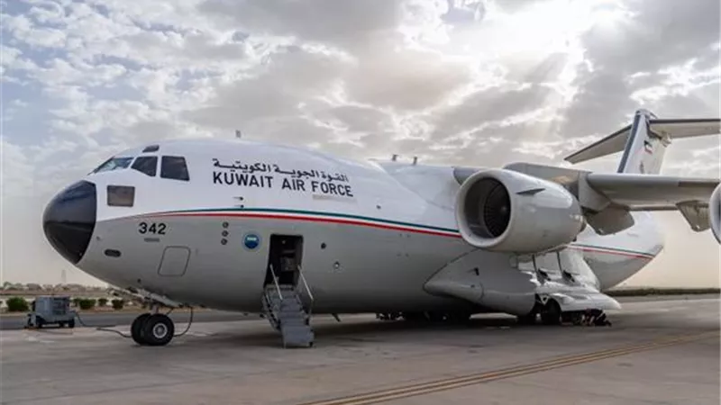 إقلاع الطائرة الـ30من الجسر الجوي الكويتي لإغاثة الفلسطينيين بغزة