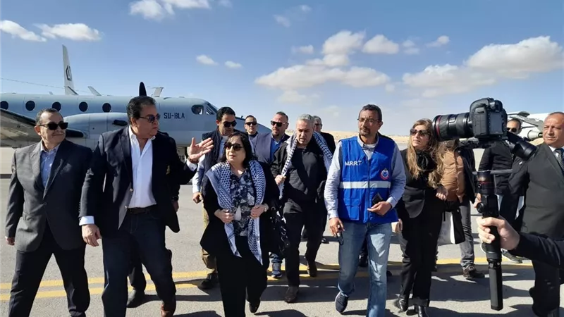 نائب محافظ شمال سيناء يستقبل وزيري الصحةالمصري ونظيرته الفلسطينية