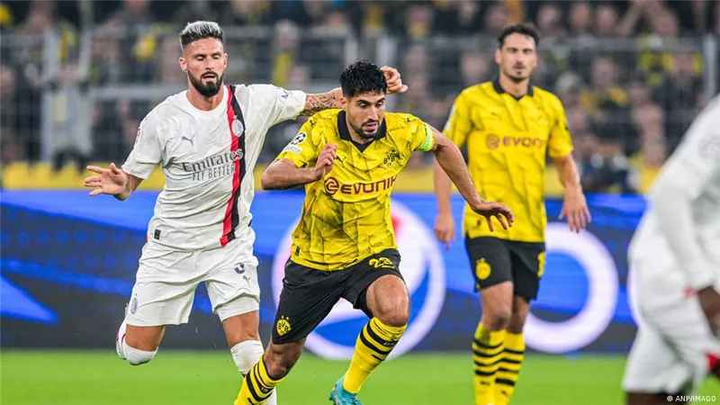 التشكيل الرسمى لمباراة ميلان ضد بوروسيا دورتموند بدورى أبطال أوروبا
