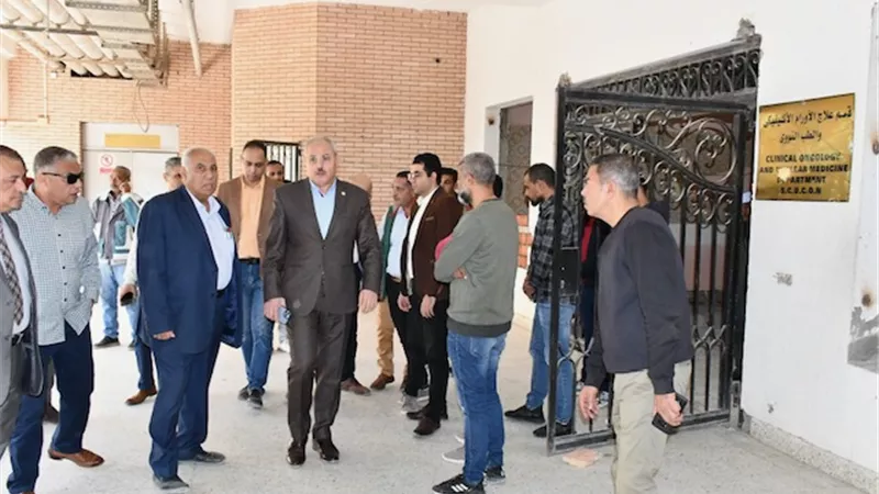 الانتهاء من العيادات الخارجية قريباً بمستشفيات جامعة القناة