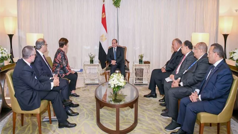 الرئيس السيسي يستقبل المدير التنفيذي لصندوق النقد الدولي بمقر إقامته في دبي