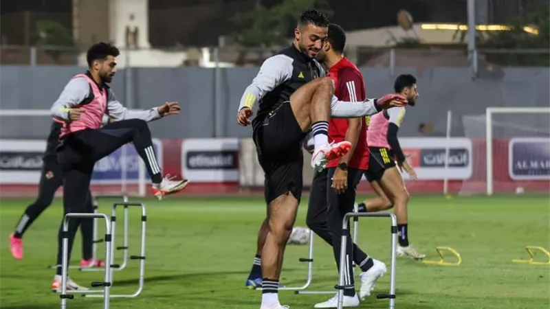 محمد عبد المنعم يغادر مران الاهلى لتعرضه لإلتواء في أنكل القدم
