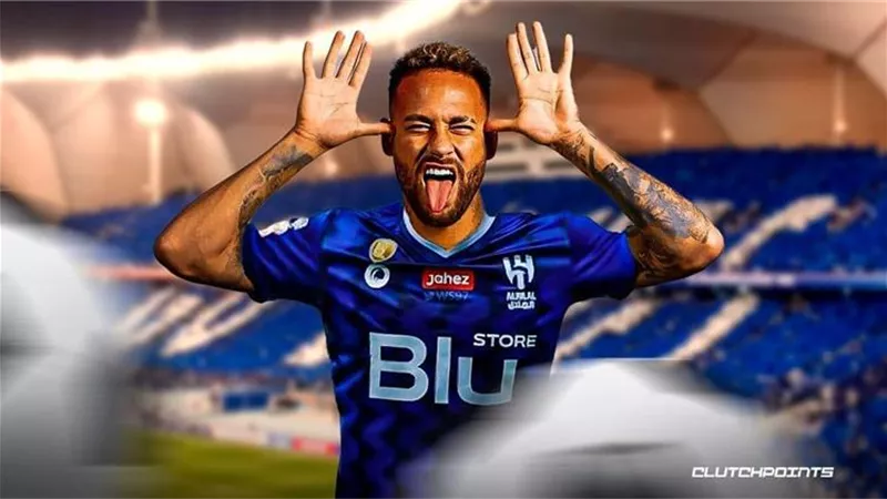 شاهد رد فعل نيمار بعد الهدفين الثاني والثالث للهلال ضد النصر
