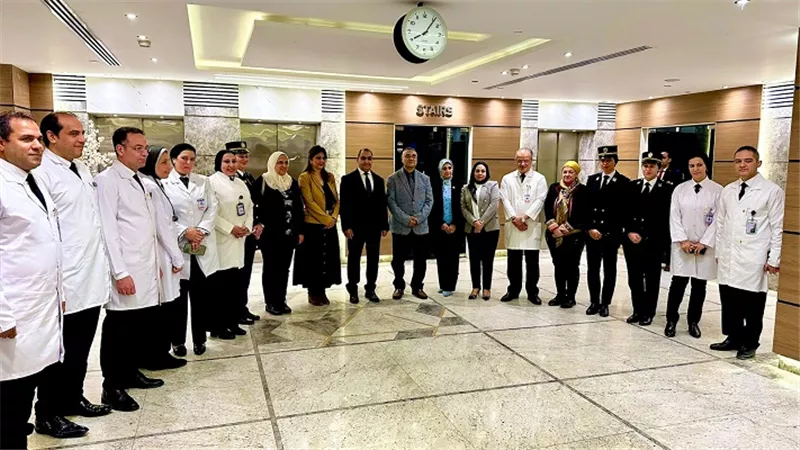 وفد من عضوات لجنة الصحة بقومي المرأة يزور مستشفى الشرطة