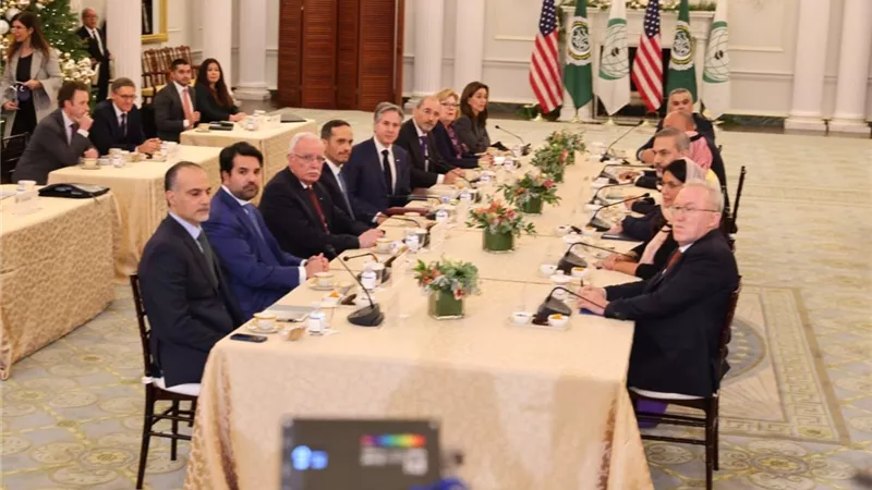 مباحثات بين اللجنة الوزارية العربية الإسلامية وبلينكن بشأن غزة