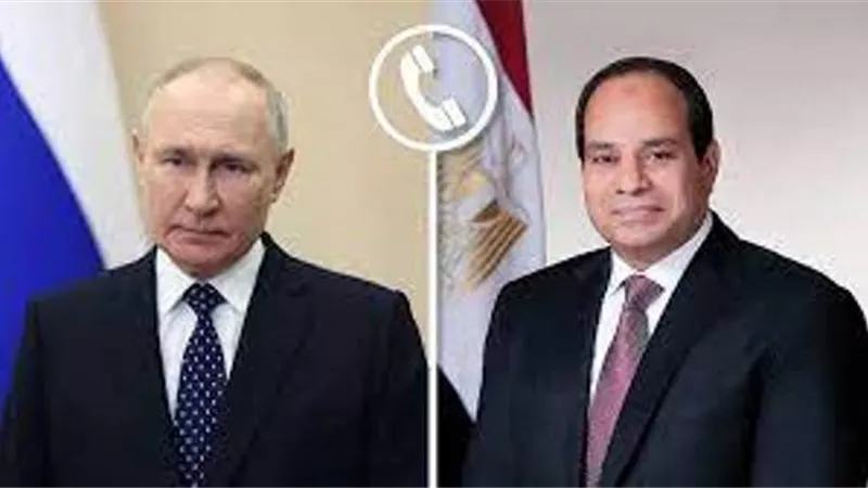 السيسى وبوتين يتفقان على ضرورة وقف إطلاق النار فى غزة