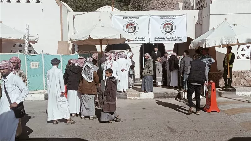 وافد الناخبين بمدينة طابا للادلاء باصواتهم في الانتخابات الرئاسية
