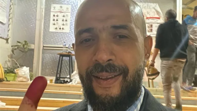 خالد الطوخي رئيس مجلس أمناء جامعة مصر للعلوم والتكنولوجيا يدلى بصوته فى الانتخابات الرئاسية