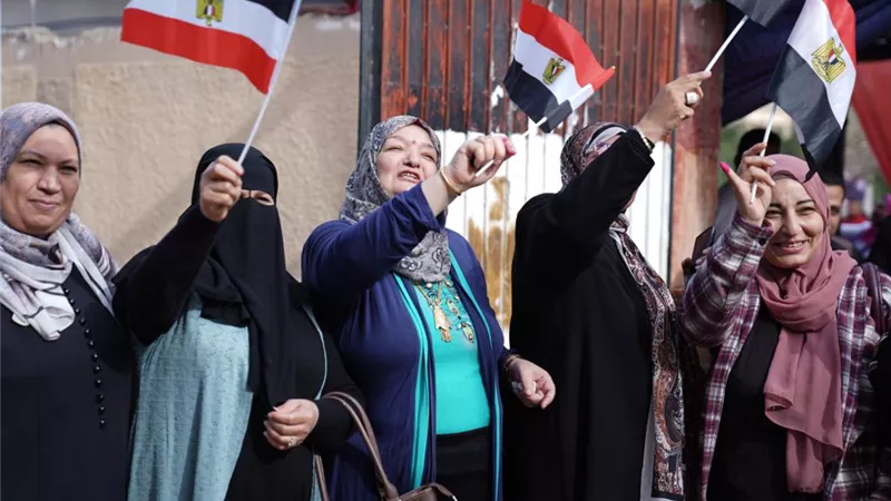 علم مصر يزين المشهد الانتخابي بأحياء الجيزة