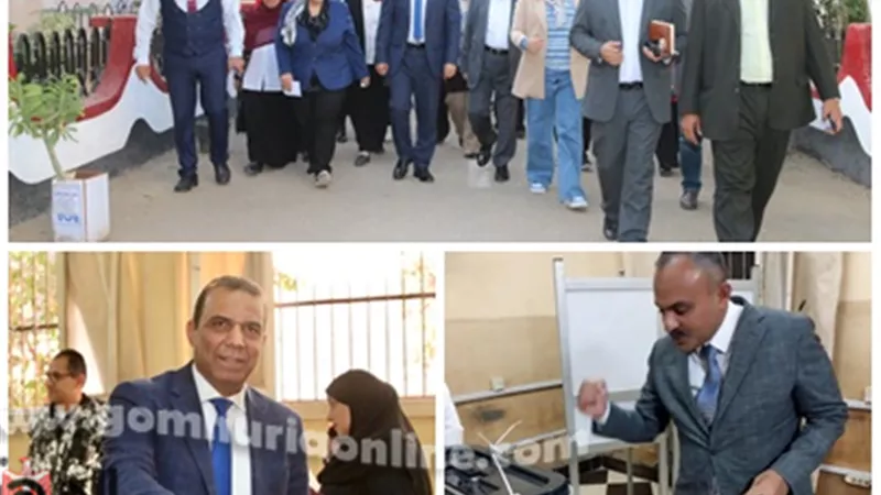 السكرتير العام و المساعد بالمنوفية يمارسان حقهما الدستورى