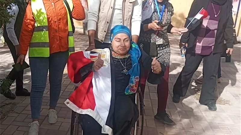 ذوى الإحتياجات الخاصة فى صدارة المشهد الإنتخابى بمدينة بدر فيديو