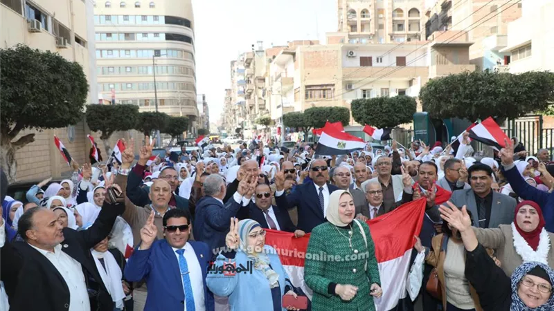 مسيرات حاشدة بالمنوفية للمشاركة في الانتخابات الرئاسية 2024