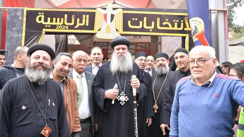 قيادات الكنيسة الارثوزكسية بشبرا يشاركون بالانتخابات الرئاسية