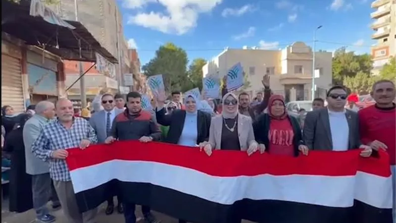 مسيرة لأعضاء التحالف الوطنى بالاسكندرية