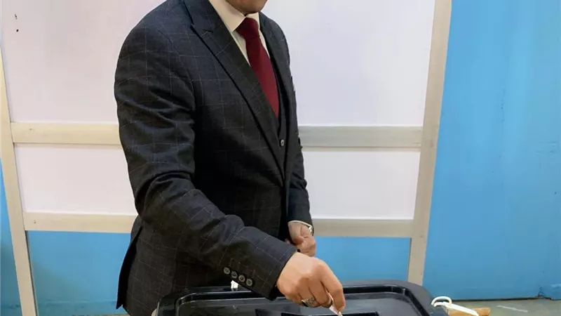 المستشار محمد غلوش يدلي بصوته في انتخابات رئاسة الجمهورية 2024