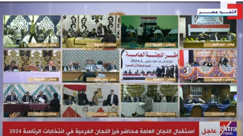 اللجان العامة تستقبل محاضر فرز اللجان الفرعية في انتخابات الرئاسة 2024