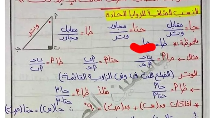 100 فكرة سؤال في الهندسة باجاباتهم للصف الثالث الاعدادي